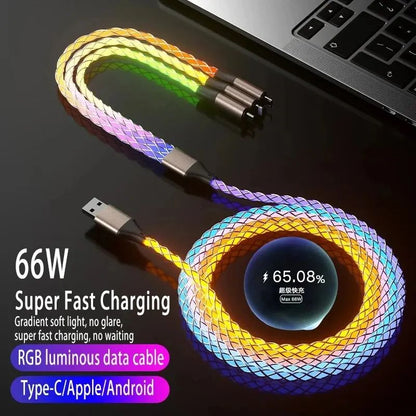Ultra-Charge 6A Fast Charging 3 in 1 Cable