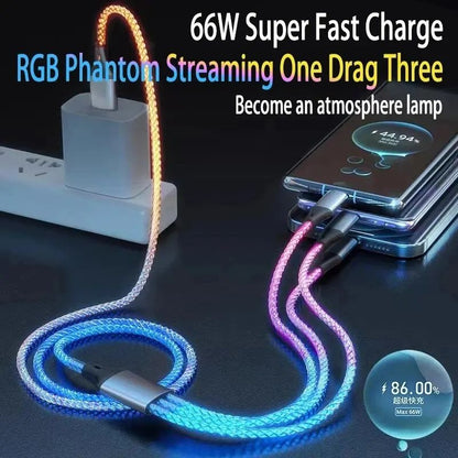 Ultra-Charge 6A Fast Charging 3 in 1 Cable
